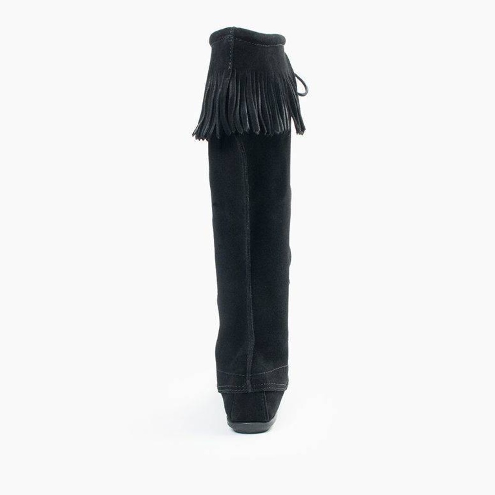 Minnetonka knee high black suede boots - Picture 4 of 4